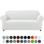 Subrtex 1 Piece Sofa Slipcover Stretch Spandex Furniture Protector - Off White