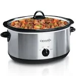 Crock-Pot 7-Quart Oval Manual Slow Cooker | Stainless Steel (SCV700-S-