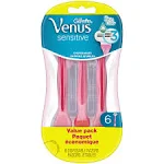 Gillette Venus Sensitive Women's Disposable Razor, 6 Count