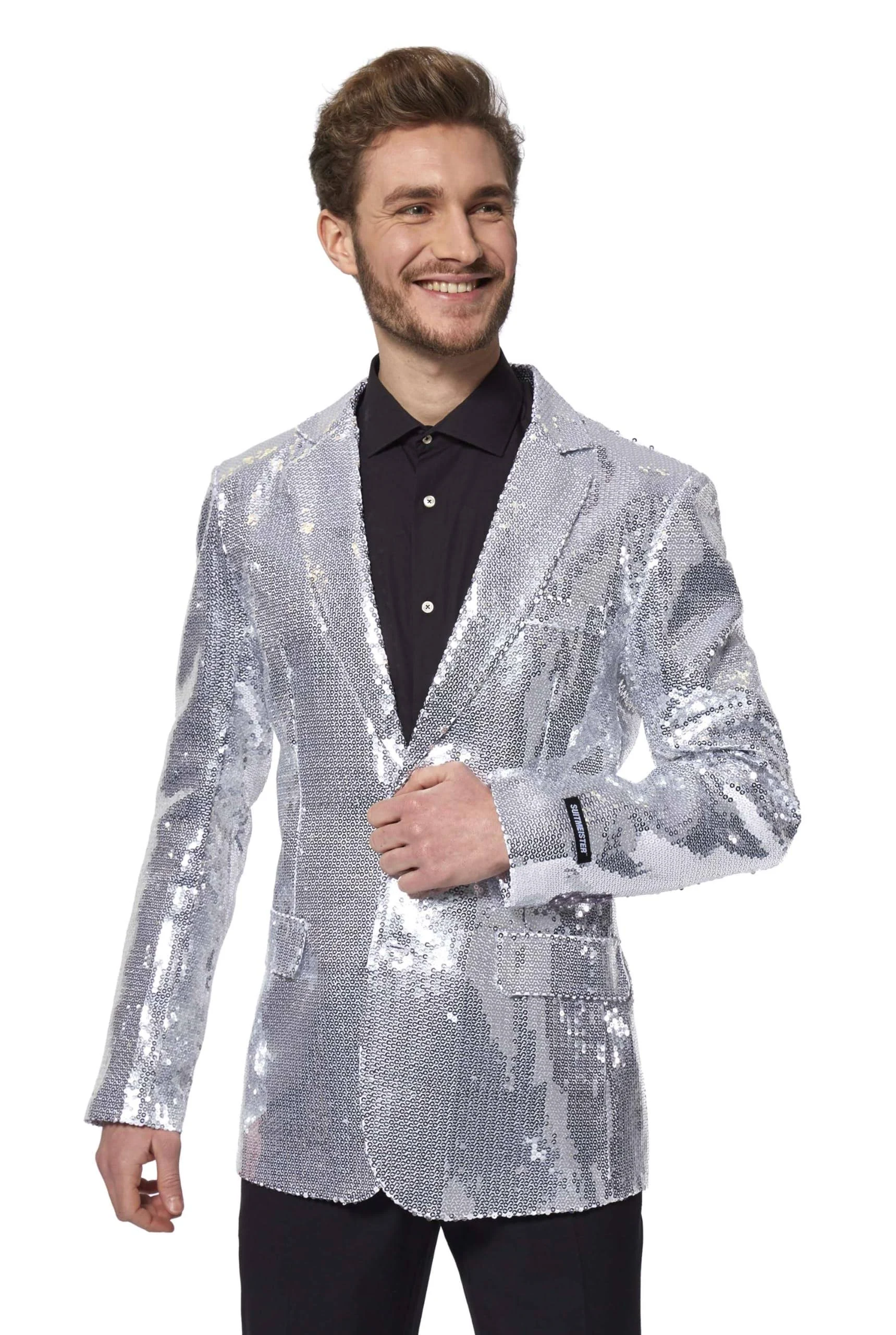 SUITMEISTER Sequins Christmas Blazer for Men - Slim Fit - Shiny New Years Party 