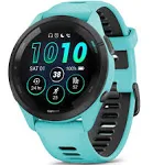 Garmin Forerunner 265 Advanced Multisport Touchscreen Smartwatch, Aqua | Heart Rate Monitor, Training Stats, Daily Suggested Workouts, Up to 13 Day Battery Life with Signature Series Charging Bundle