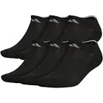 Adidas Men's Cushioned Athletic 6-Pack No Show Socks - Black - Size XL