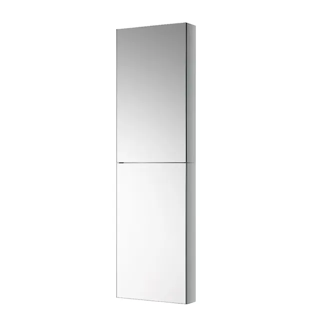 Fresca 20-in x 36-in Surface/Recessed Mount Mirror Mirrored Medicine Cabinet