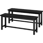 DKLGG Dining Benches, 39 inch Kitchen Benches, Pair of 2 Table Benches for Kitchen, Living Room, Bedroom, Industrial Style Entryway Bench Dining