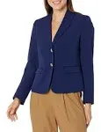 Kasper Two-Button Blazer, Regular and Petite Sizes - Kasper Navy - Size 10p