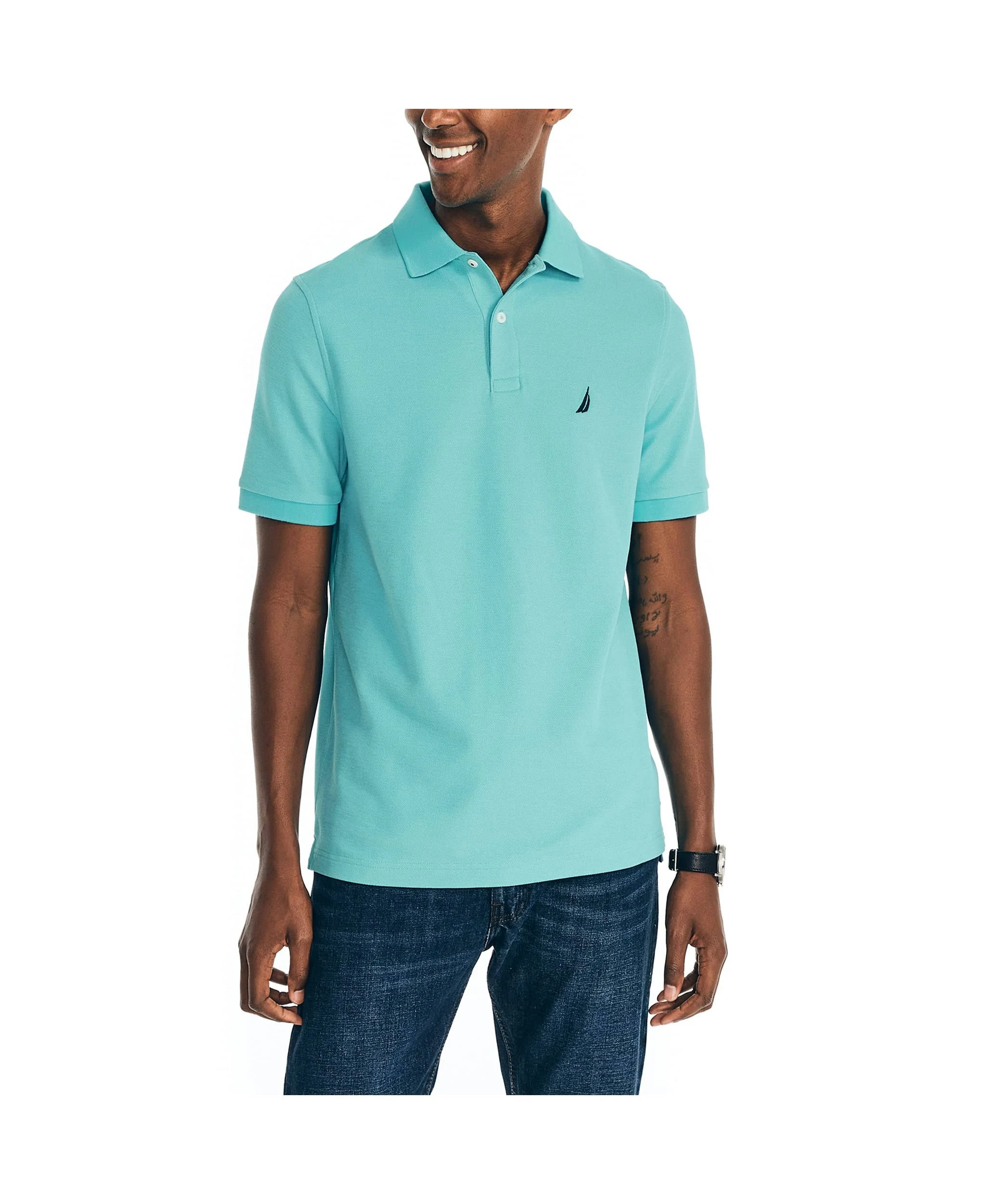 Nautica Men's Sustainably Crafted Classic Fit Deck Polo