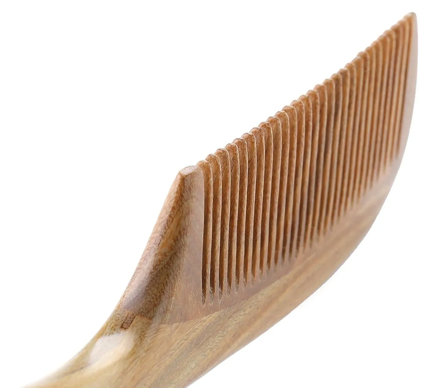 Onedor Natural Handmade Green Sandalwood Wide Tooth & Fine Tooth Hair Combs Set,