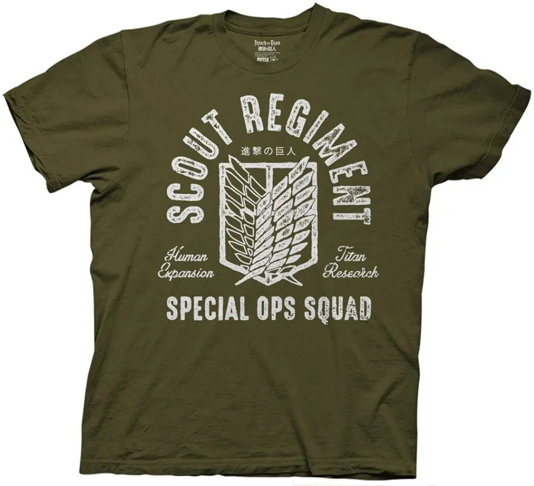 Attack on Titan Scout Regiment Special Ops Squad Adult T-Shirt Large