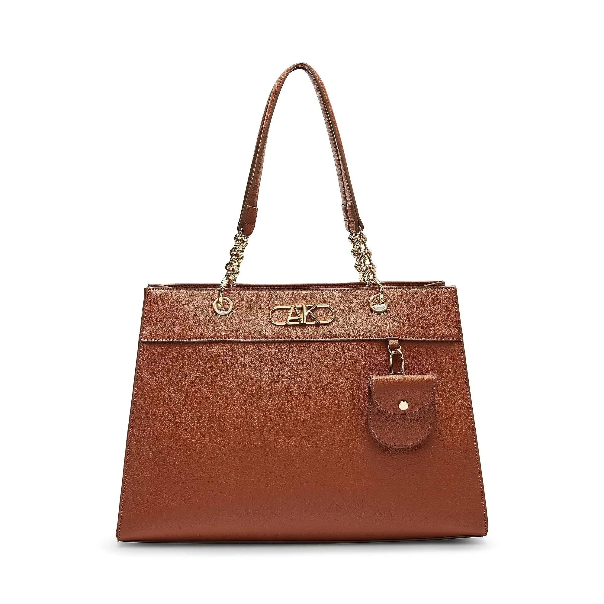 Anne Klein Chestnut Tote with Bevel Logo Women Totes