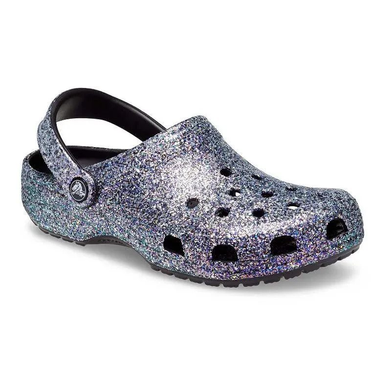 Crocs Classic Glitter Clog Silver Glitter