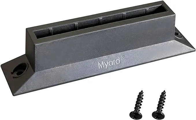 Myard Level Baluster Connectors for Deck scenic Frontier Glass Balusters (10-Pack, for Thickness: 5/16 inch, Width: 4 inch, Black)