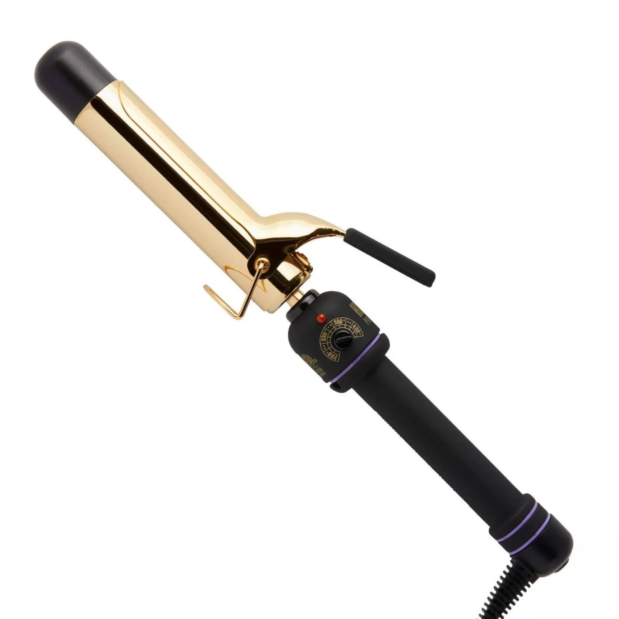 Gold 1 1/4 Inch Spring Curling Iron