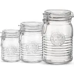 Officina 1825 Variety Pack Set Of 3 Glass Jars 33.75 Oz. 25.25 Oz. 17 Oz. Wide