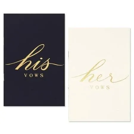 Caravelove Vow Books for Jd28 Wedding His and Hers Vows Book with 28 Pages - 5.9 ...