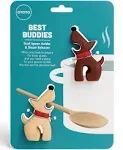 OTOTO Best Buddies Dog Kitchen Spoon Holder, 2 Pack - Cooking Spoon Rest for Kitchen Counter - Spatula, Ladle Holder, Kitchen Utensil Holder - Heat Resistant & Dishwasher Safe Utensil Rest