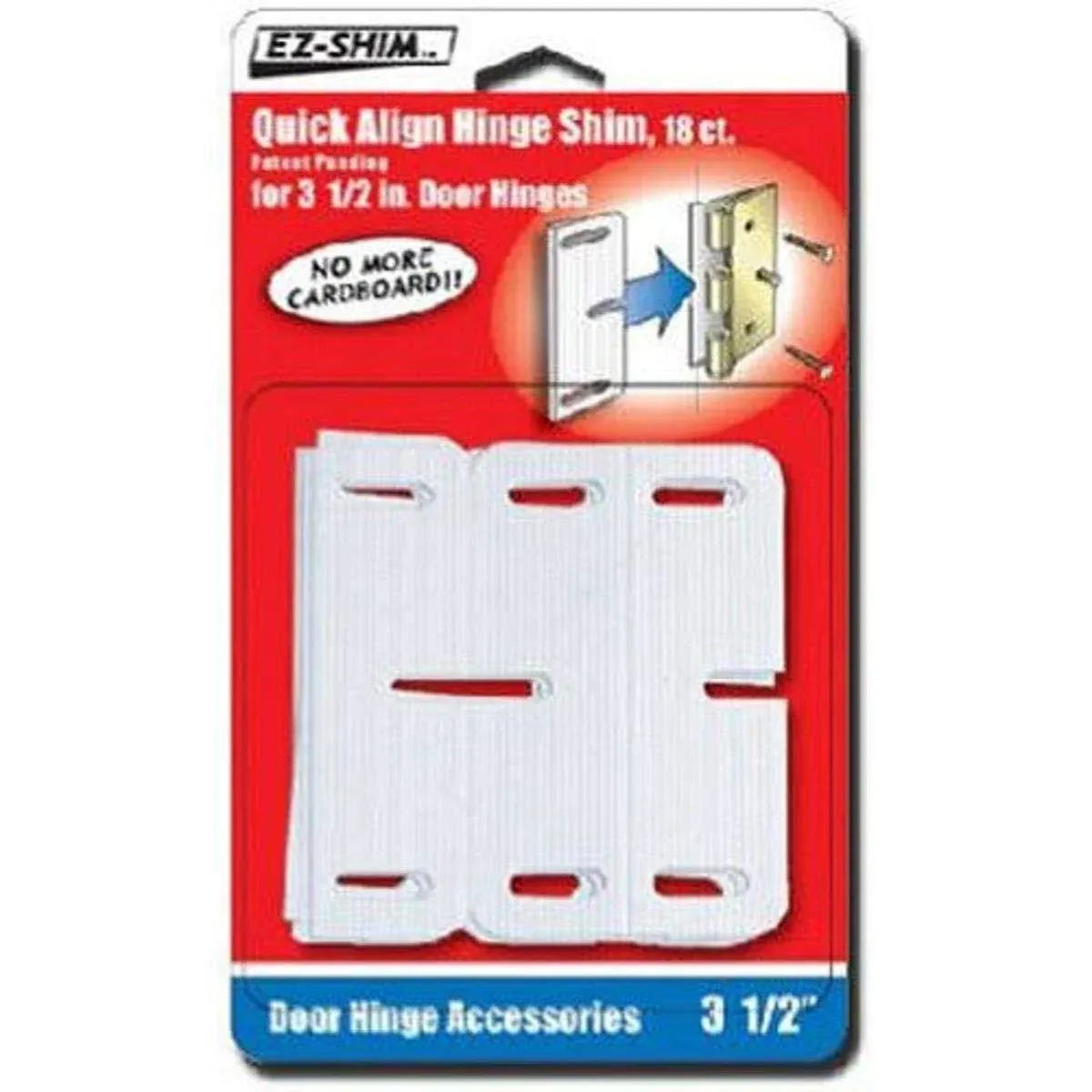 EZ HS350BP 3.5" Hinge Shim, 18 count, Pack of 1, White