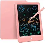 Bravokids 10 Inch LCD Writing Tablet for 3-8 Year Olds - Electronic Drawing Pad and Doodle Board as Educational Birthday Gifts for Girls and Boys (Pink)