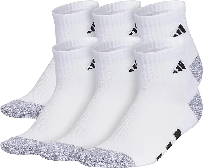 Boys adidas Youth Cushioned 6-Pack Quarter Socks