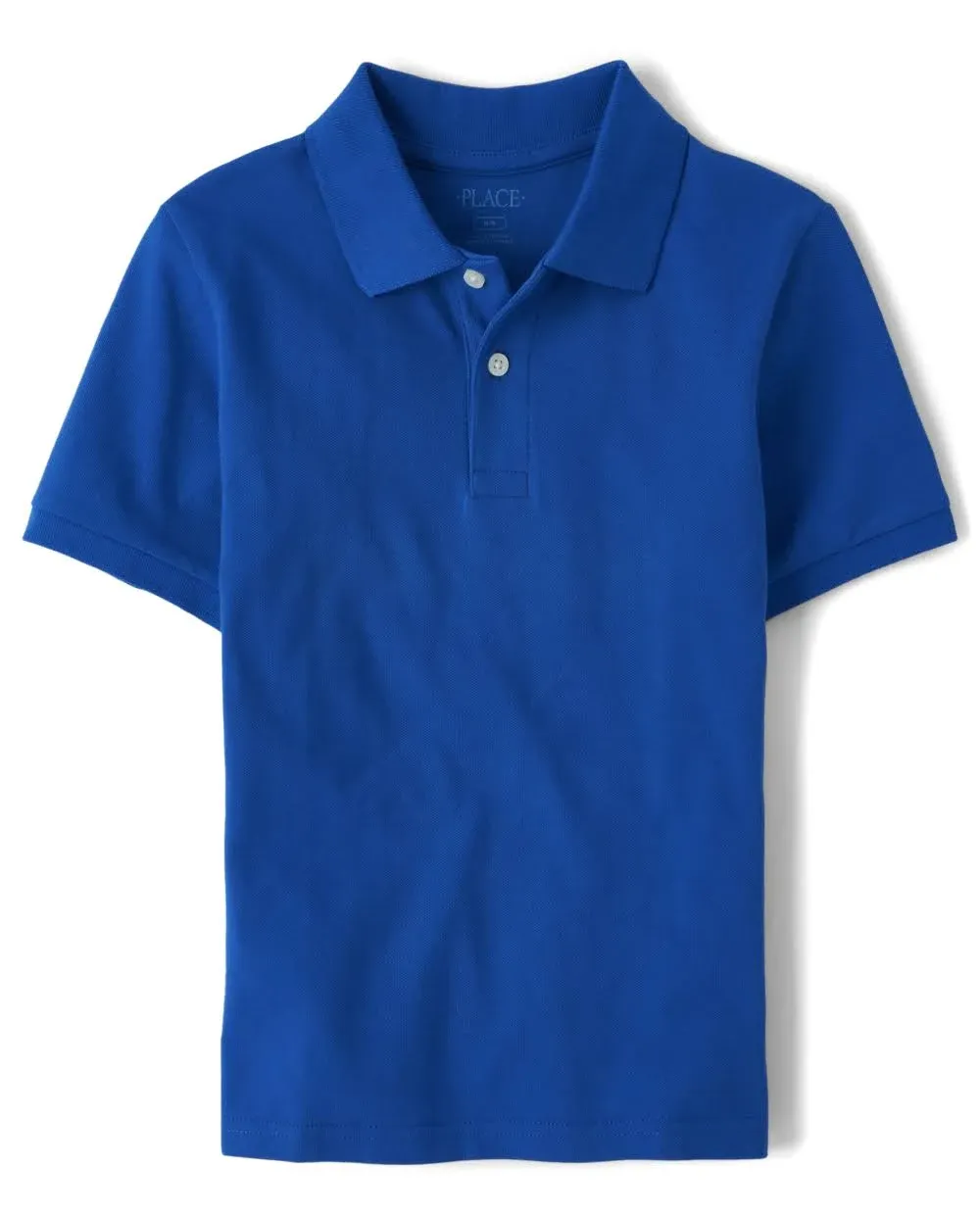 boys Uniform Pique Polo Shirt, Renew Blue, 10 12 US