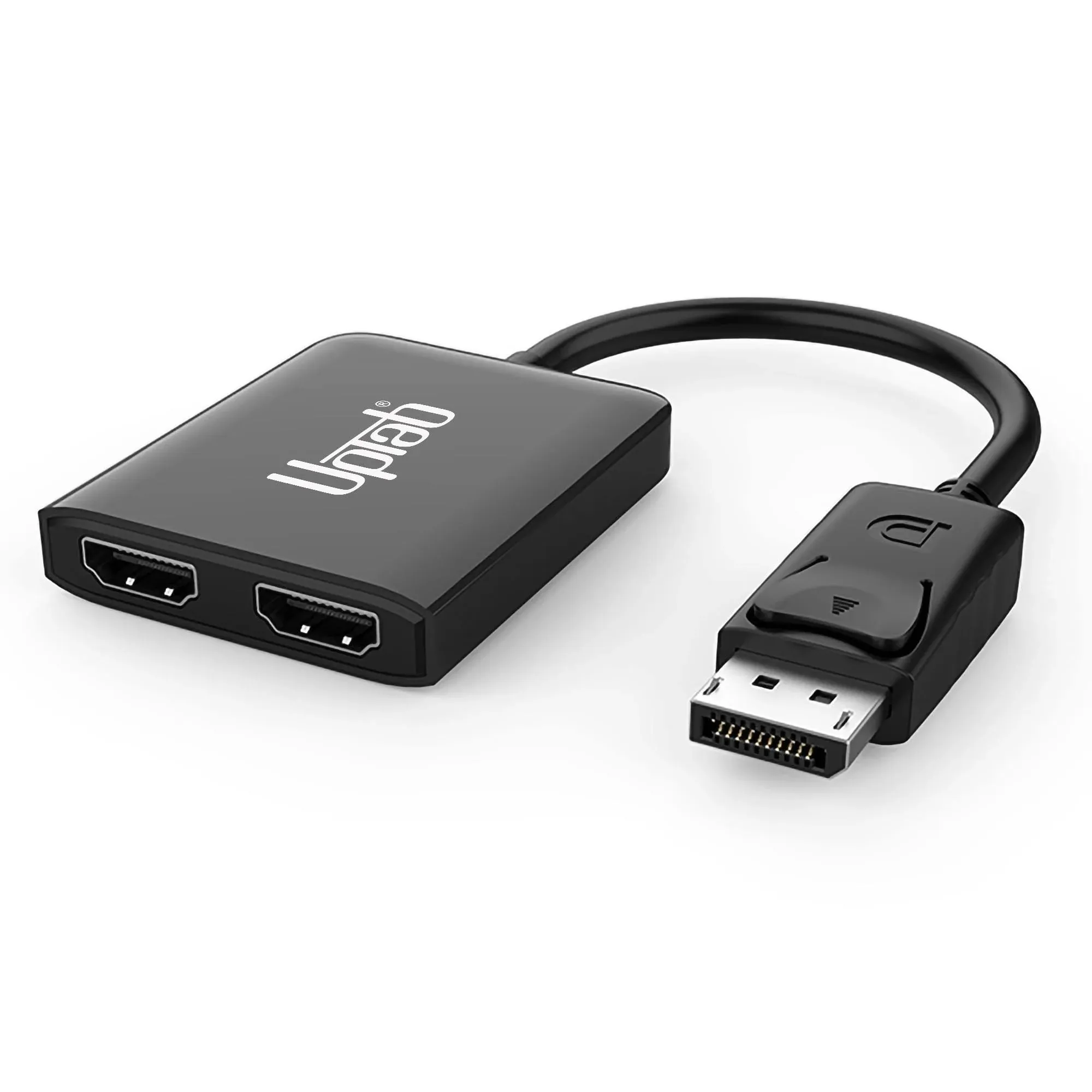 uptab DisplayPort to Dual HDMI Adapter 4K 60Hz Multi Monitor Splitter, Converter Multi-Stream Transport (MST) Hub, DP to 2X HDMI 2.0 (DisplayPort to Dual HDMI)