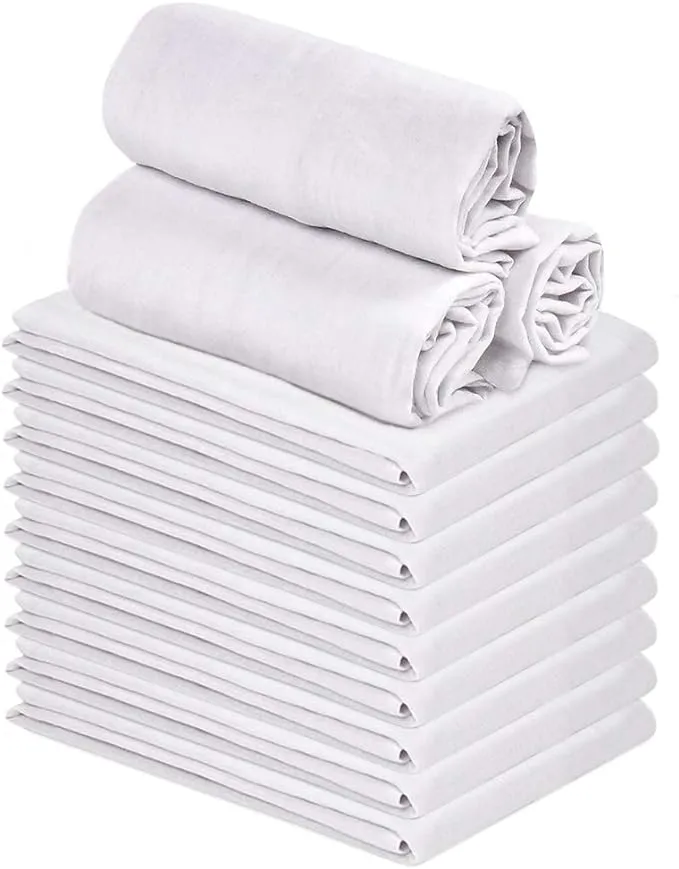 Flour Sack Towels – White Kitchen Dish Towels – 12 Pack – 28 x 28 Inches – So...