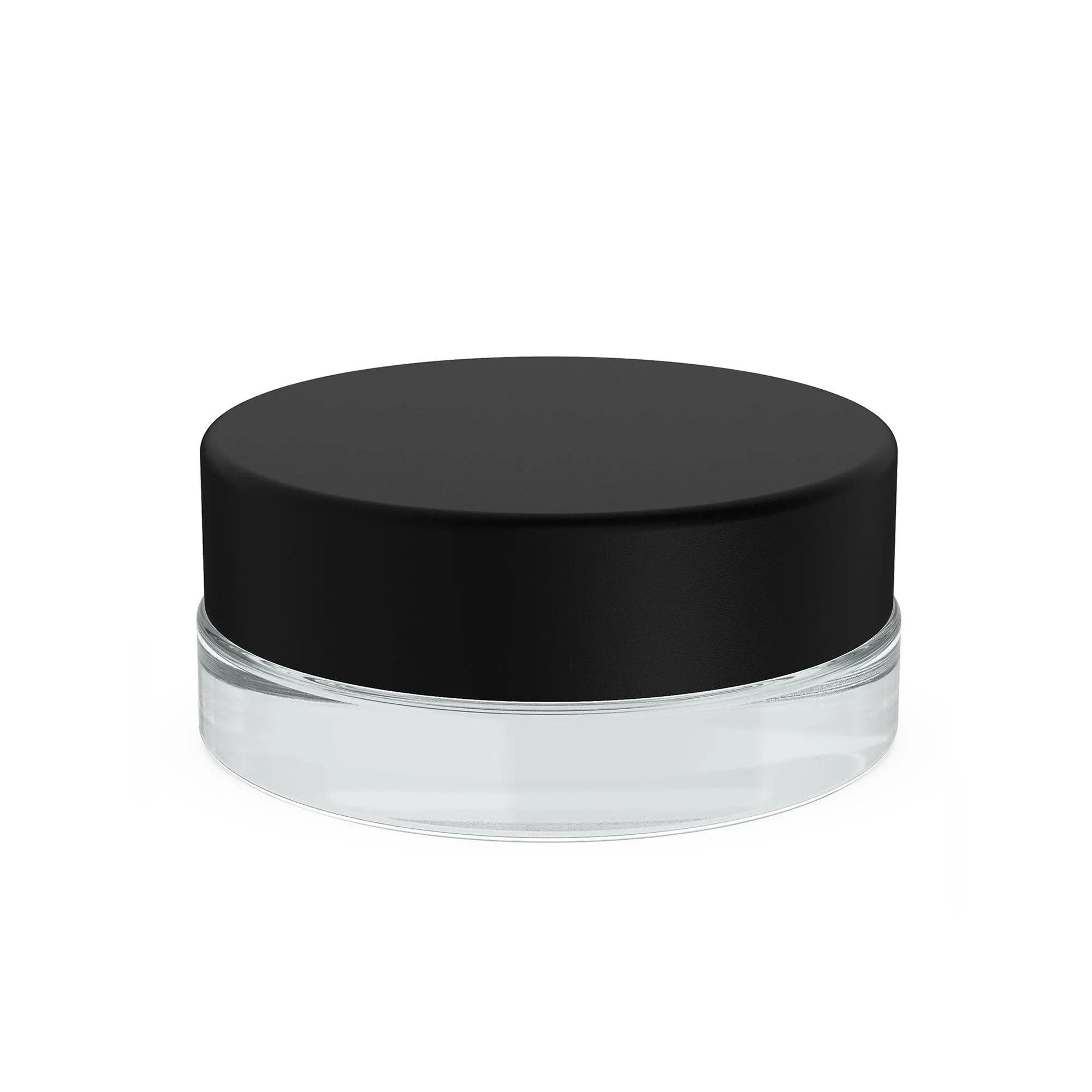 (90 Pack) 7ml Low Profile Thick Frosted Glass Jars with Black Lids - Airtight Containers for Oil, Lip Balm, Wax, Cosmetics