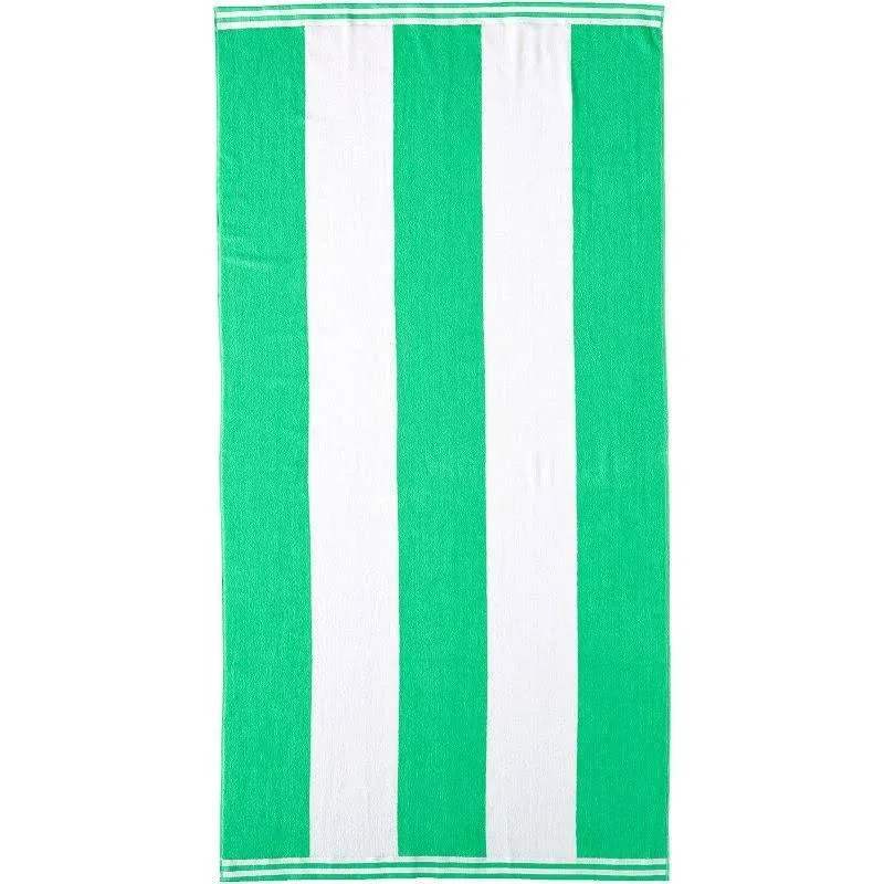 Lands' End Rugby Stripe Reversible Beach Towel