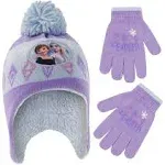 Disney Girls Toddler Winter Hat and Mittens Set Ages 2-4 or Frozen 2 Elsa & Anna Hat and Kids Gloves Set for Ages 4-7