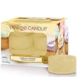 Yankee Candle Tea Light Candles, Vanilla Cupcake, Pack of 12