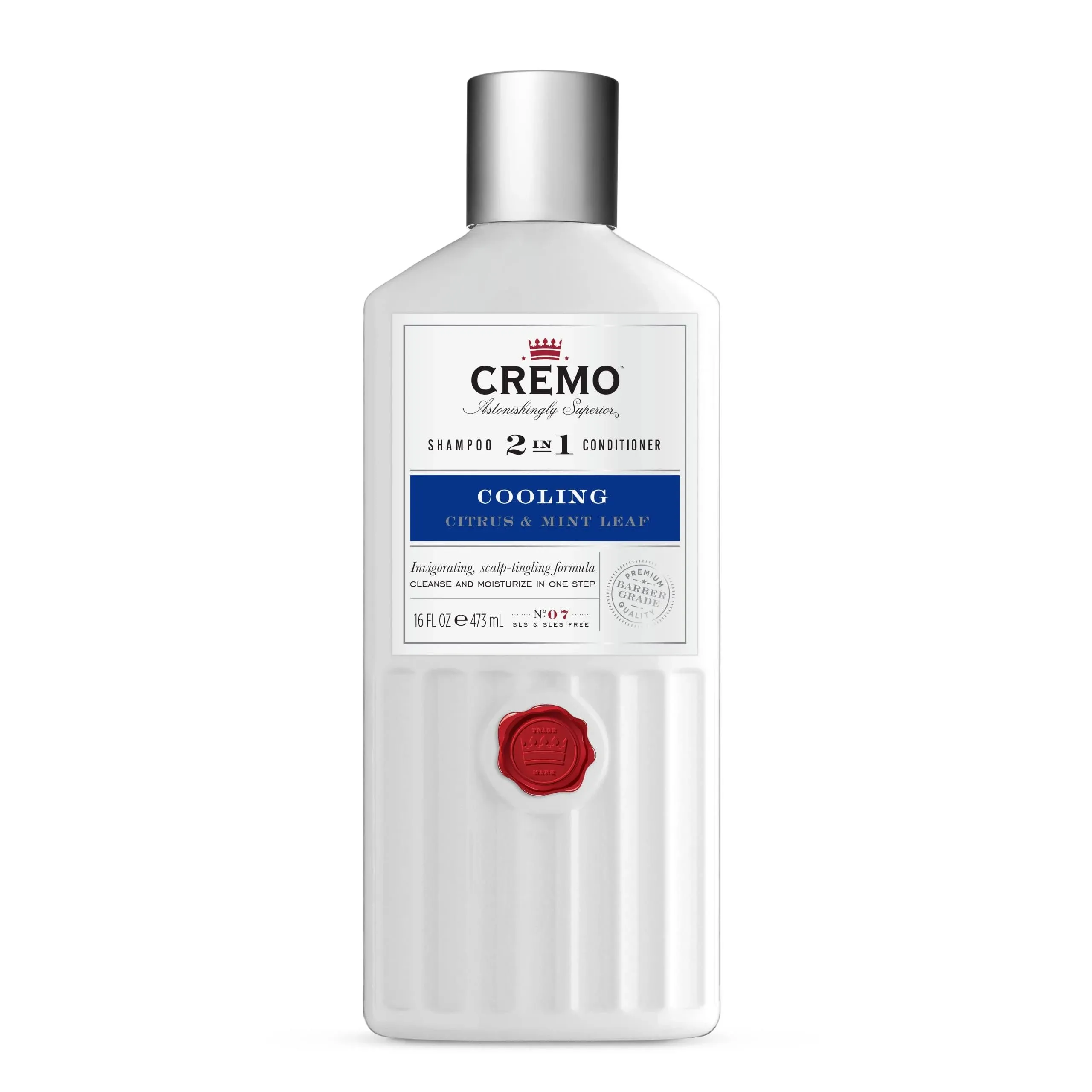 Cremo Cooling Citrus & Mint Leaf 2 in 1 Shampoo & Conditioner 16 fl oz