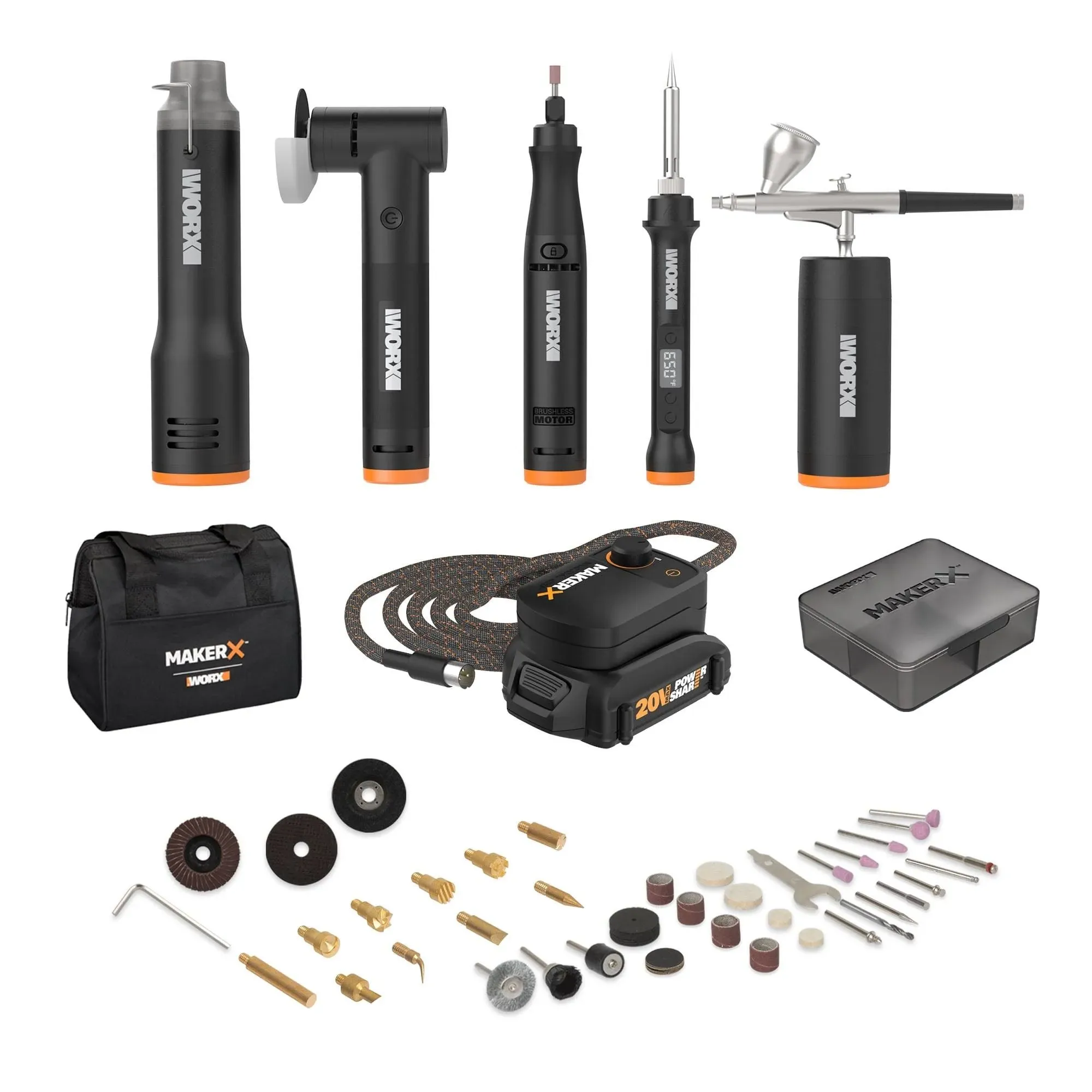 WX997L MAKERX Crafting Tool Deluxe Combo Kit with 5 Tool + Hub + Accessories