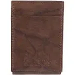 Kenneth Cole Reaction Men's Crunch Magnetic Front-Pocket Leather Wallet - Tan