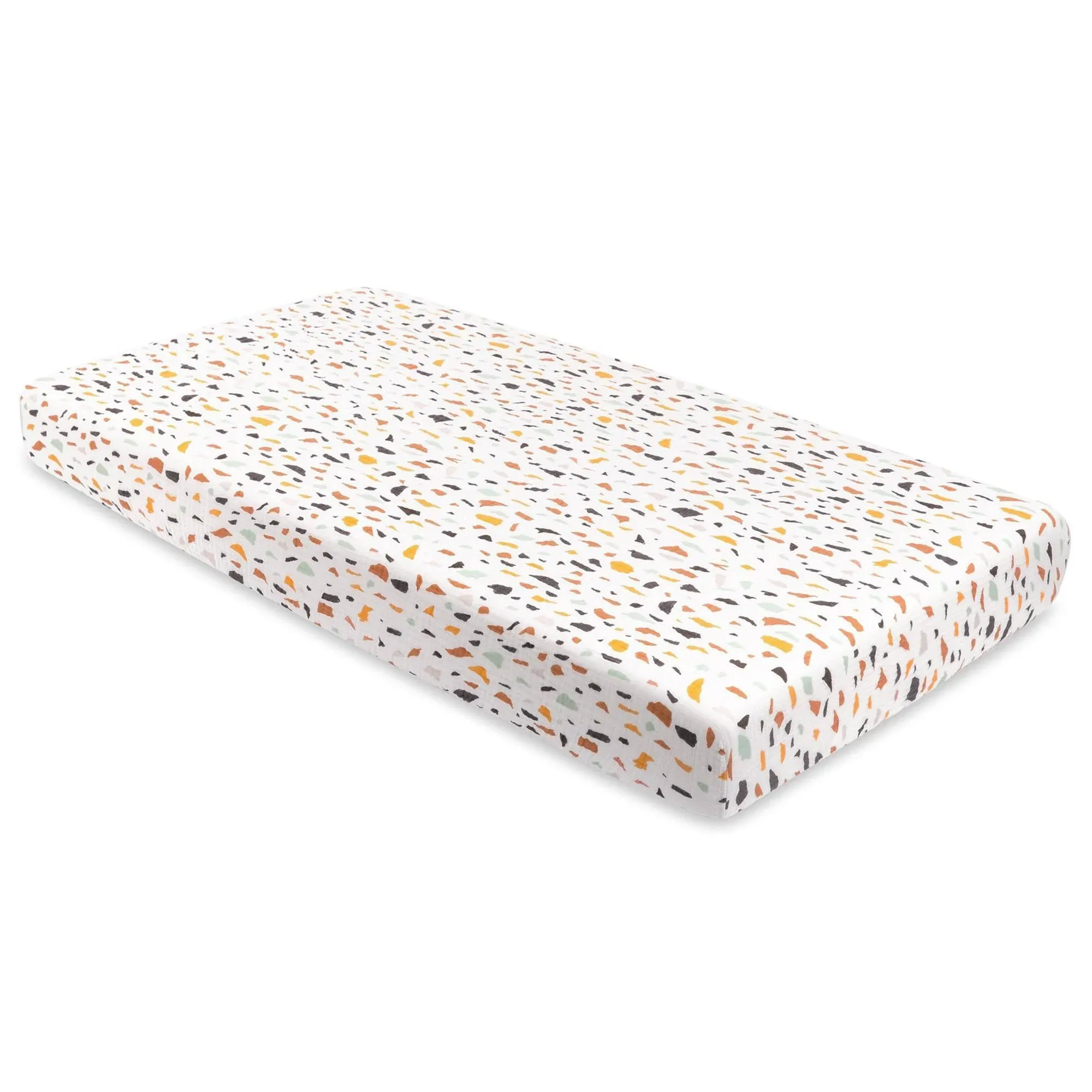 Babyletto Terrazzo Crib Sheet in GOTS Certified Organic Muslin Cotton