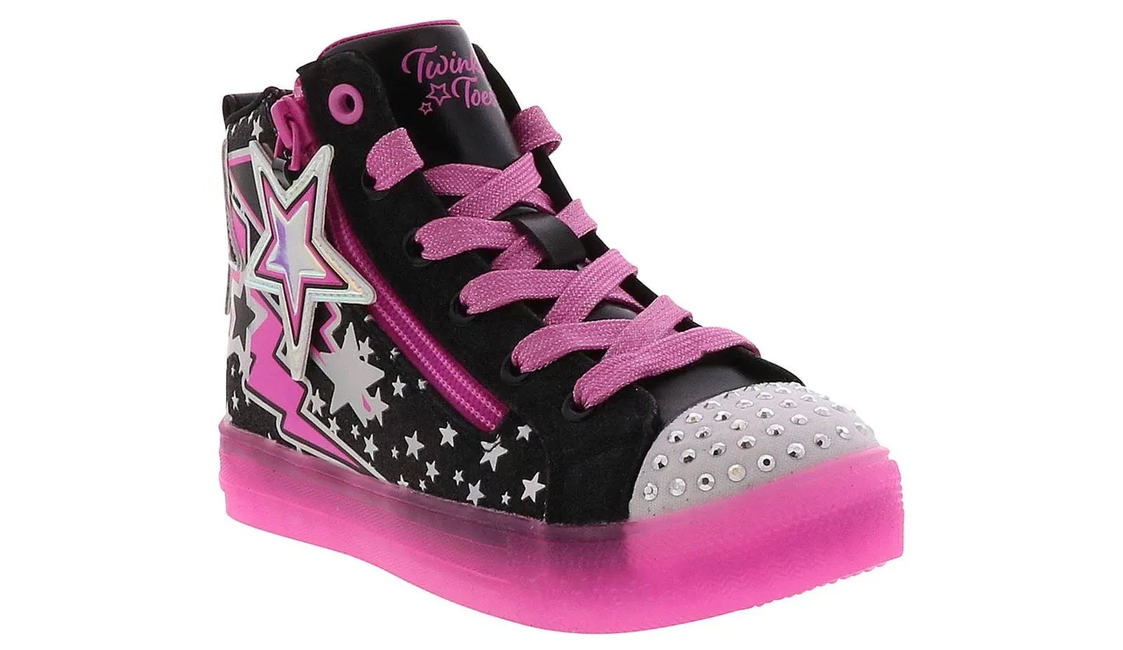 Skechers Girl's Shuffle Brights Electric Star Sneaker