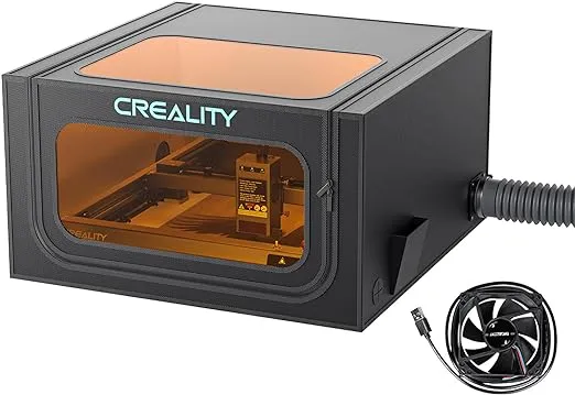 Creality Laser Engraver Enclosure 2.0, Laser Engraving Machine Protective Cover with Eye Protection, Insulates Against Fumes and Odors for Laser Cutting Enclosure Tent (28.3 * 28.3 * 15.7 inch)