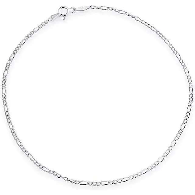 Savlano 925 Sterling Silver Italian Solid Figaro Link Chain Bracelet For Men & Women - Made in Italy Comes With Savlano Gift Box