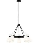 Visual Comfort Clark Five Light Chandelier Midnight Black