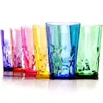 SCANDINOVIA - 13oz Unbreakable Premium Drinking Glasses Set of 6 - Super Grade Acrylic Plastic - Perfect for Gifts - Dishwasher Safe - Plastic Cups Reusable Drinkware Tumblers Kids