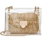 YYW Clear Purse Stadium Approved for Women, Small Clear Purse Clear Crossbody Bag Clutch Cute Shoulder Jelly Handbag