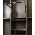 Hardware Resources 1532 Chrome and Black 33 inch - 48 inch Expanding Wardrobe Lift