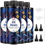 KISREL UV Resin 1000g - Upgraded Hard Type Crystal Clear Ultraviolet Curing UV Epoxy Resin for Craft Jewelry Making