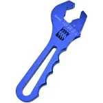 Adjustable AN Hose Fitting Wrench Spanner 3AN-16AN Lightweight Aluminum Hose Adapters End (Blue)