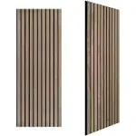 3D Slat Wood Wall Panels Acoustic Panels for Interior Wall Decor Walnut | Sou...