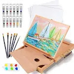 Falling in Art Tabletop Easel Set - 24 Pieces Starter Kit - Artist Acr