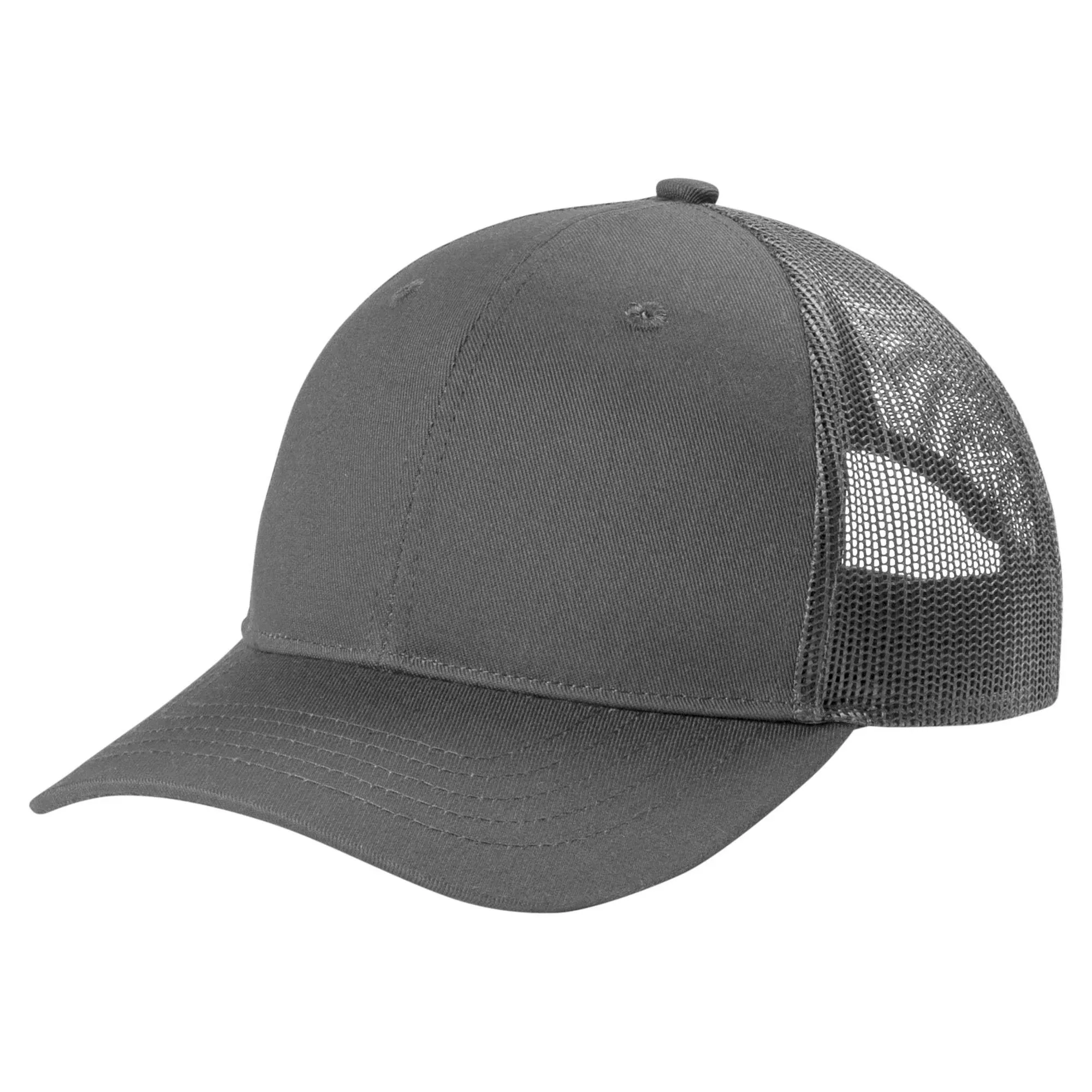 Port Authority YC112 Youth Snapback Trucker Cap - Grey Steel - OSFA