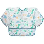 Bumkins Sleeved Bib for Girl or Boy, Baby and Toddler for 6-24 Mos, Essential Must Have for Eating, Feeding, Baby Led Weaning Supplies, Long Sleeve Mess Saving Food Catcher, Fabric, Dinosaur GrayBumkins Sleeved Bib for Girl or Boy, Baby and Toddler for…