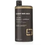 Every Man Jack 2-in-1 Daily Shampoo + Conditioner - Amber + Sandalwood | Nourishing for All Hair Types, Naturally Derived, Cruelty-Free Shampoo and C