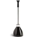 simplehuman Toilet Plunger and Caddy Stainless Steel, Black