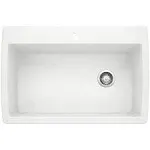 Blanco Diamond Super Single Dual Mount Kitchen Sink White 440195