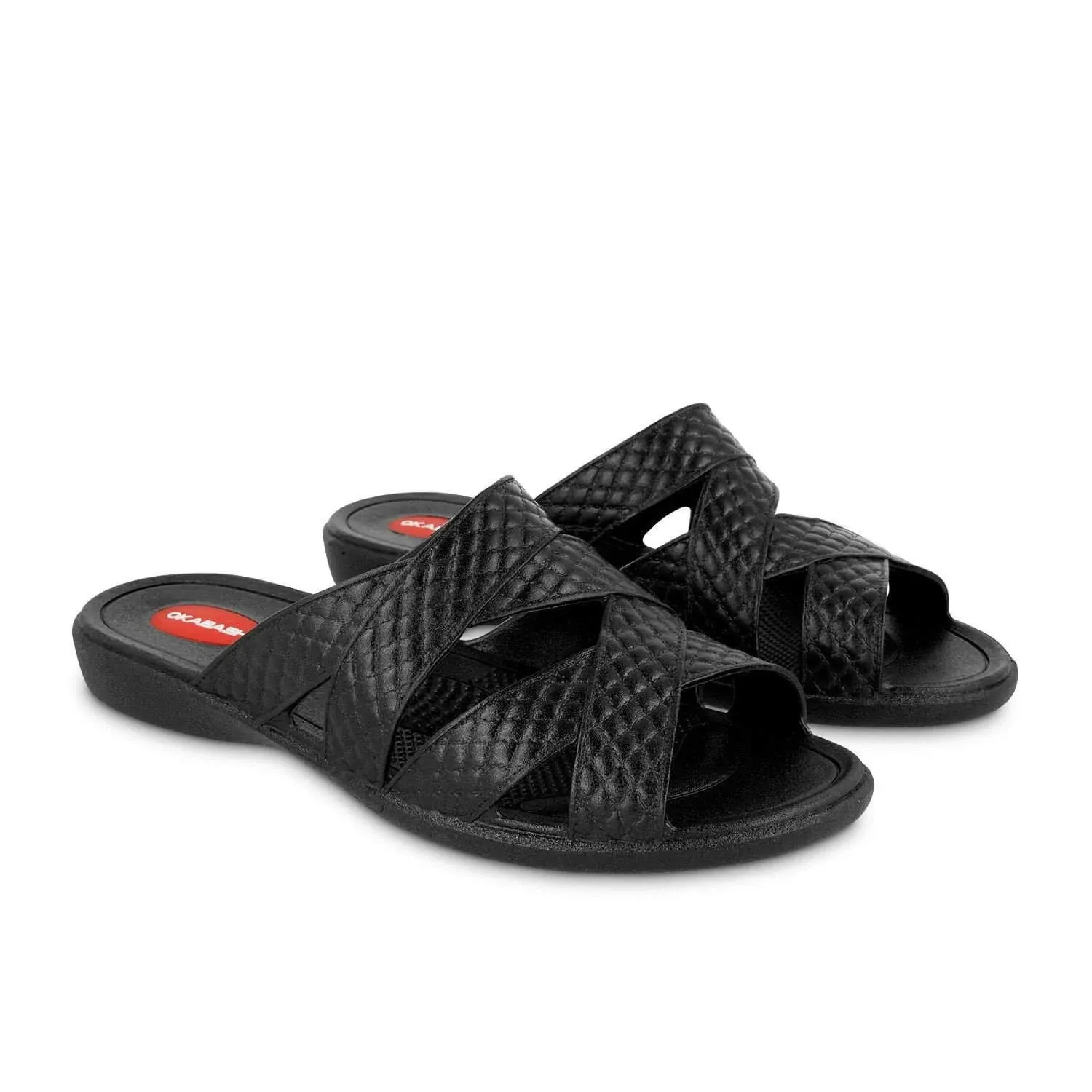 Okabashi Cross Strap Women's Sandals - Black, S